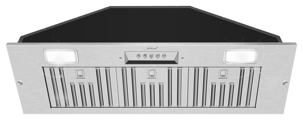 30''/36" Insert/Built-in Range Hood With Warm Light and Filters, 3-Speeds 600CFM, Cool White, 36''