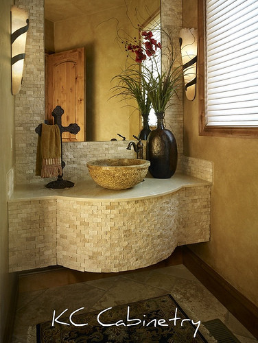 Rustic Powder Rooom rustic-bathroom