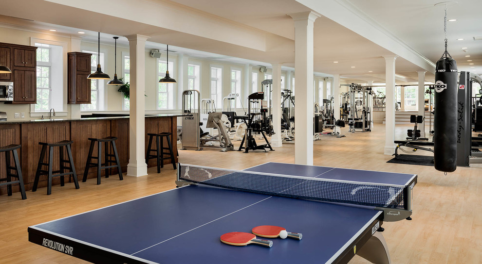 This is an example of a country home gym in New York.
