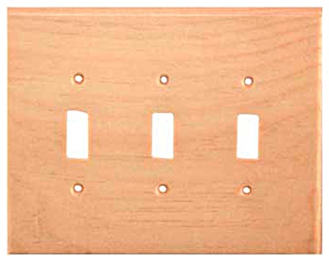 Traditional 3 Toggle Unfinished Knotty Pine Traditional Switch