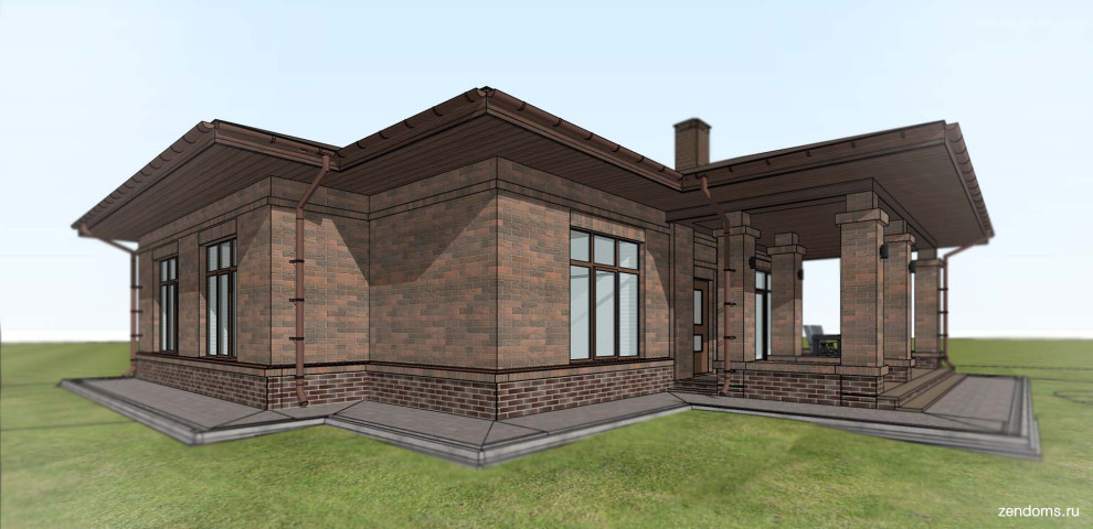 Проект одноэтажного дома 112 кв.м. в Московской области