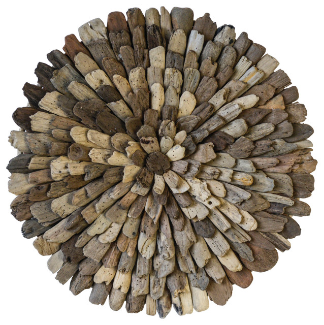 Round Driftwood Wall Decor Beach Style Wall Accents by Creative