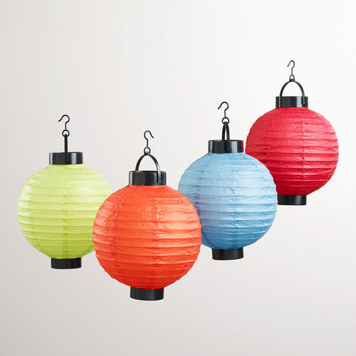 Multicolored Battery-operated Paper Lanterns