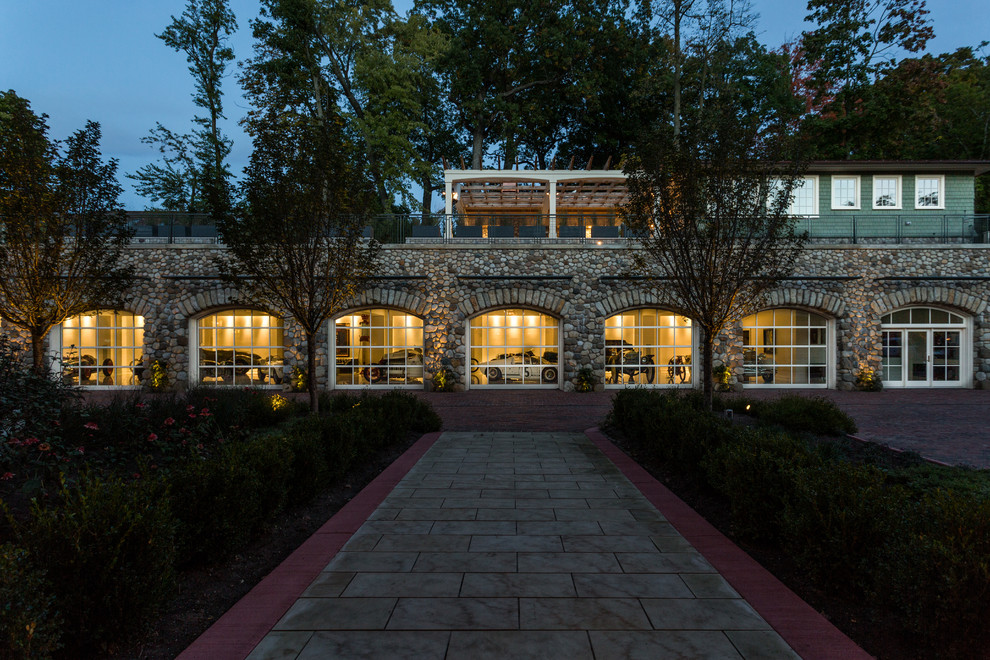 Car Enthusiast Lake House Traditional Garage Milwaukee by