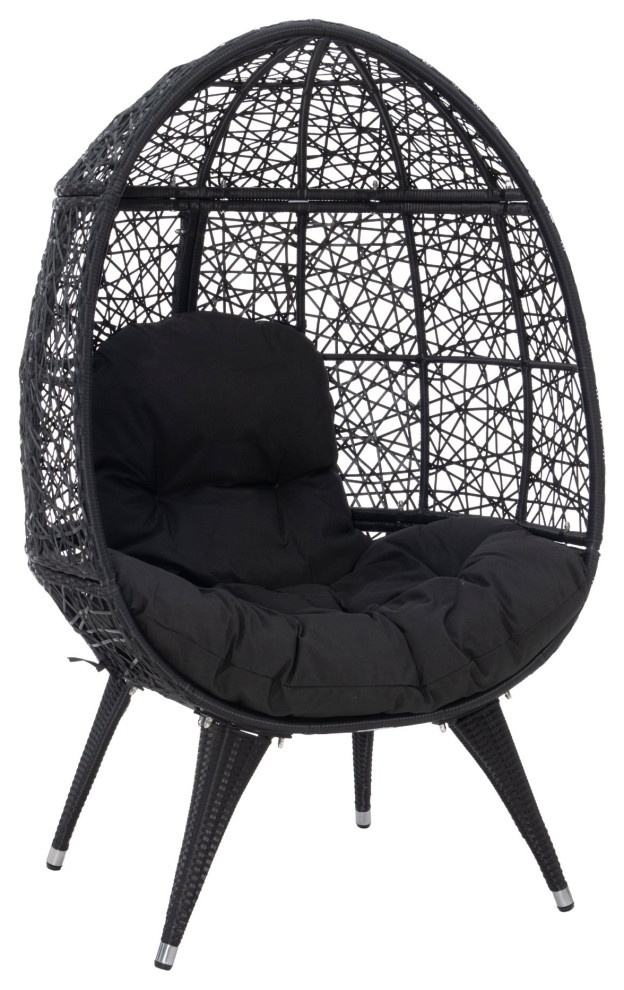Modern Egg Chair, Indoor or Outdoor Use With Oval Shape and Cushioned