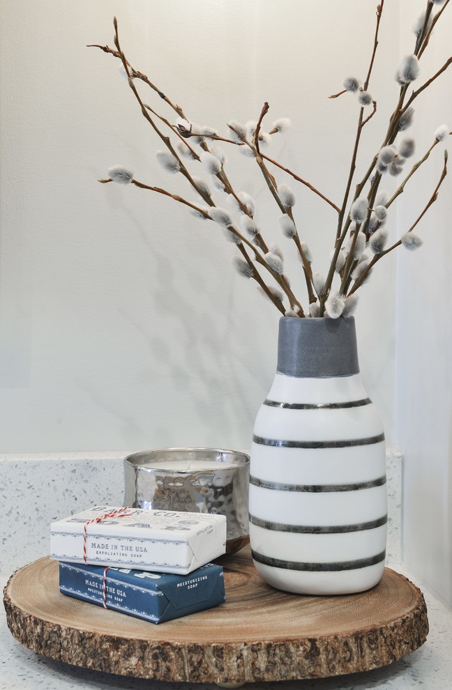 Inspiration for a transitional home design remodel in Edmonton