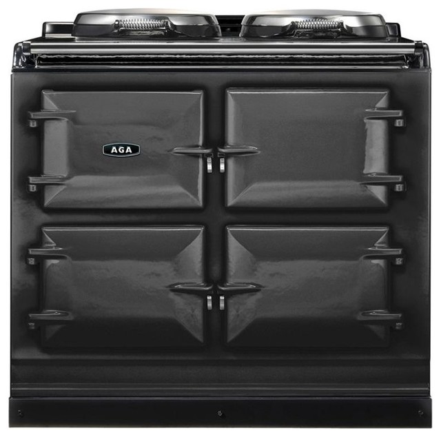 Aga Dual Control Cast Iron 3Oven Dual Fuel Range, Pewter