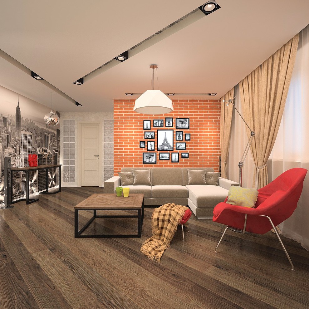 Квартира для семьи с 3 детьми в стиле лофт