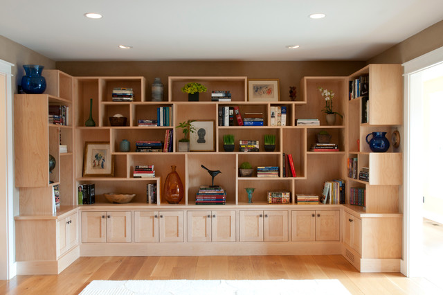 Library Cabinetry & Millwork contemporary-vardagsrum