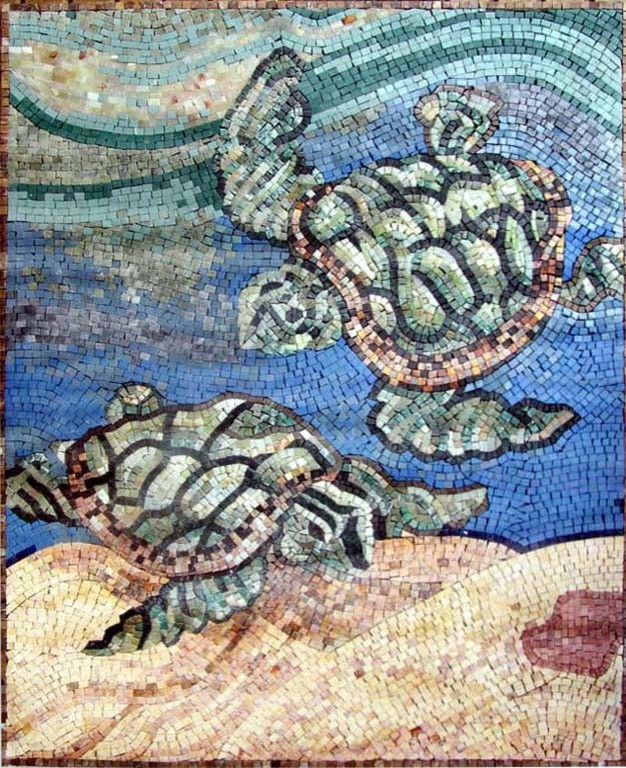 Sea Turtles Mosaic, 28x35