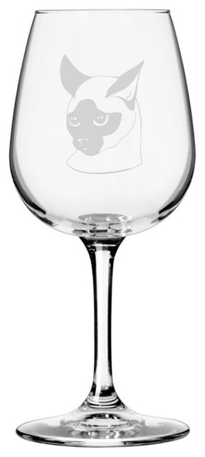 Traditional Siamese, Face Cat All Purpose 12.75oz. Libbey Wine Glass