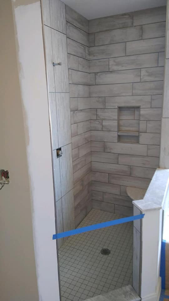 Italian tile shower