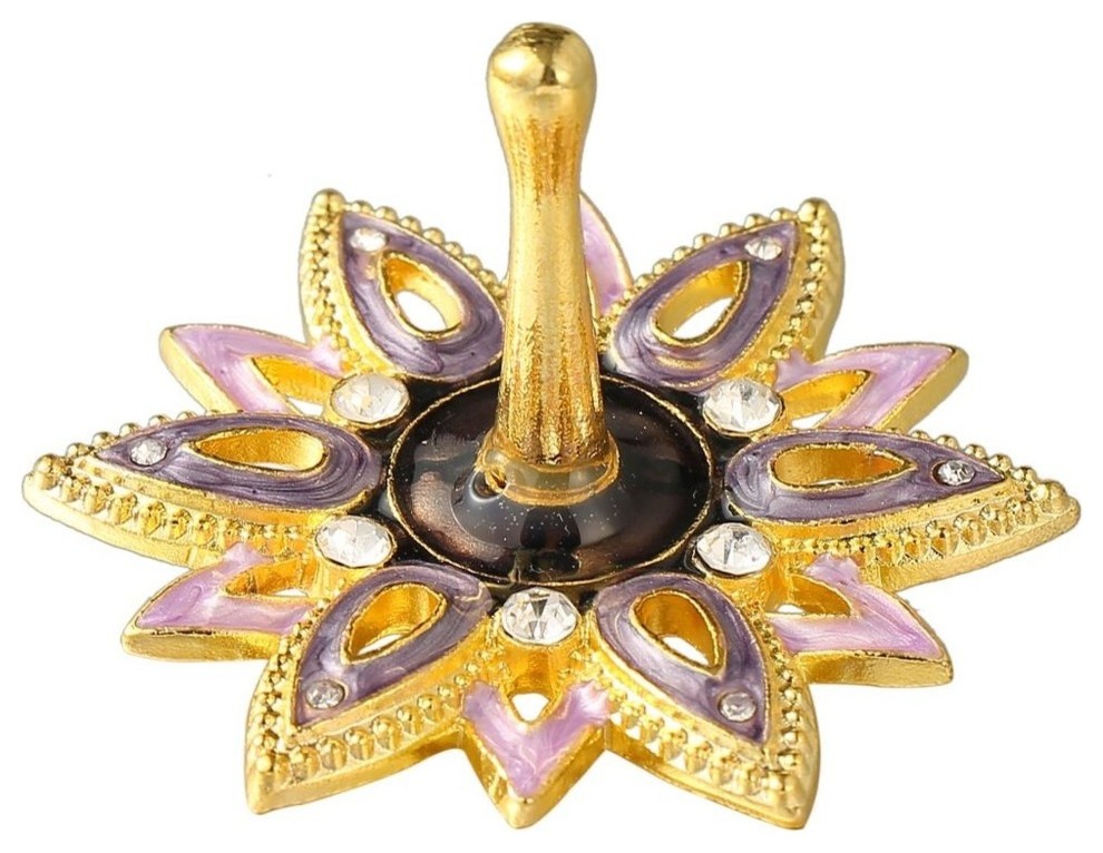 HandPainted Spinning Dreidel Holiday Ornaments Pewter Elegant Jewish