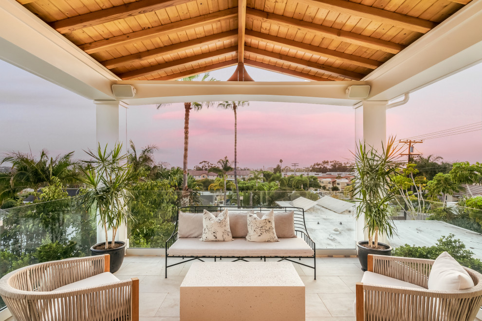 Inspiration for a coastal balcony remodel in San Diego