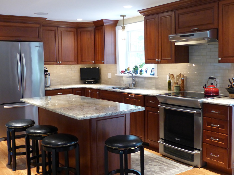 Transitional kitchen photo in Boston