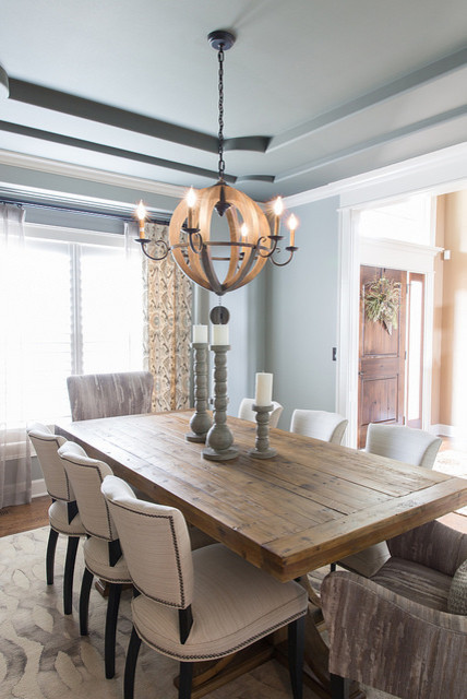 Photo of a transitional dining room in Kansas City.