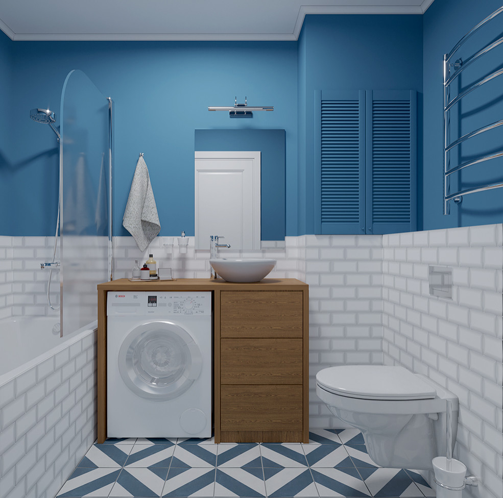 Дизайн совмещенного санузла с ванной