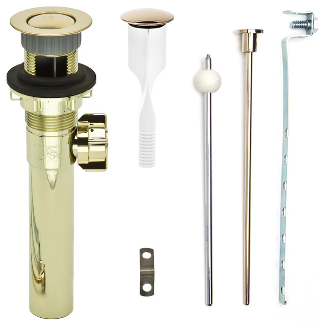 ClogFREE PopUp Drain, Stopper Body With Overflow Bathroom Sink And Faucet Parts by