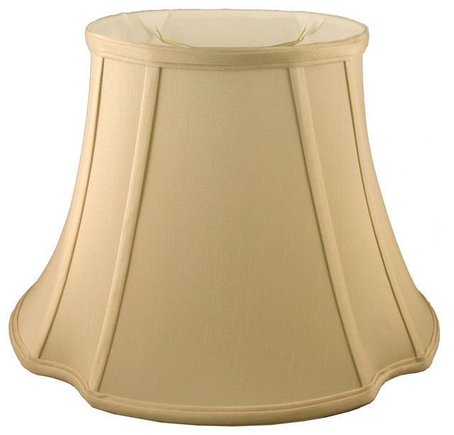 Crosby Oval Faux Silk Lampshade With Harp Fitter Transitional Lamp