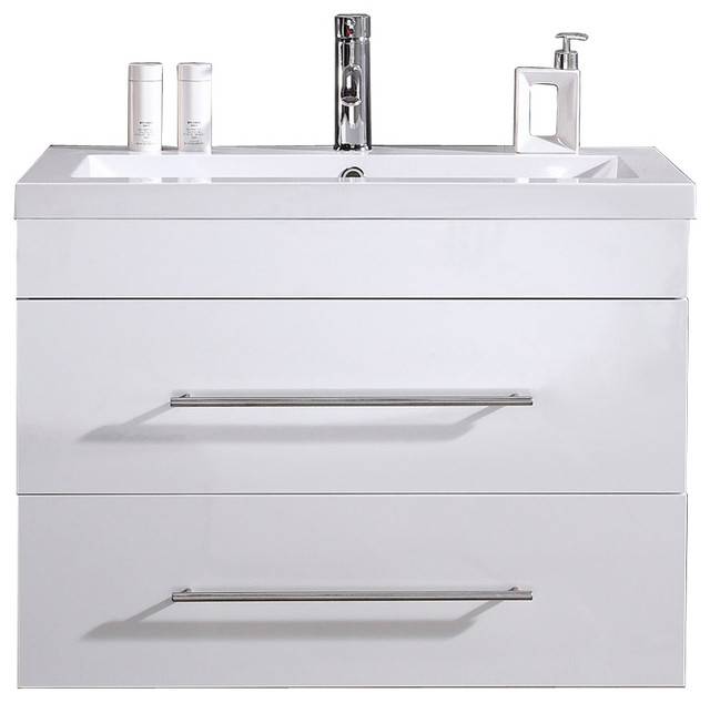 Emotion Infinity 850 Bathroom Furniture, 85 cm, White High-Gloss