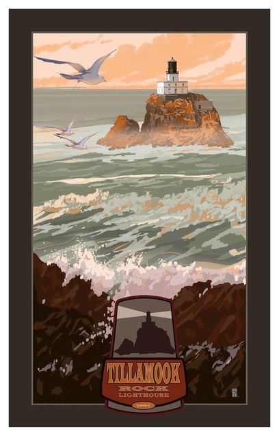 Mike Rangner Tillamook Rock Lighthouse Art Print, 12"x18"