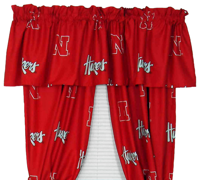 Nebraska Huskers Printed Curtain Panels 42"x63", 42" x 63