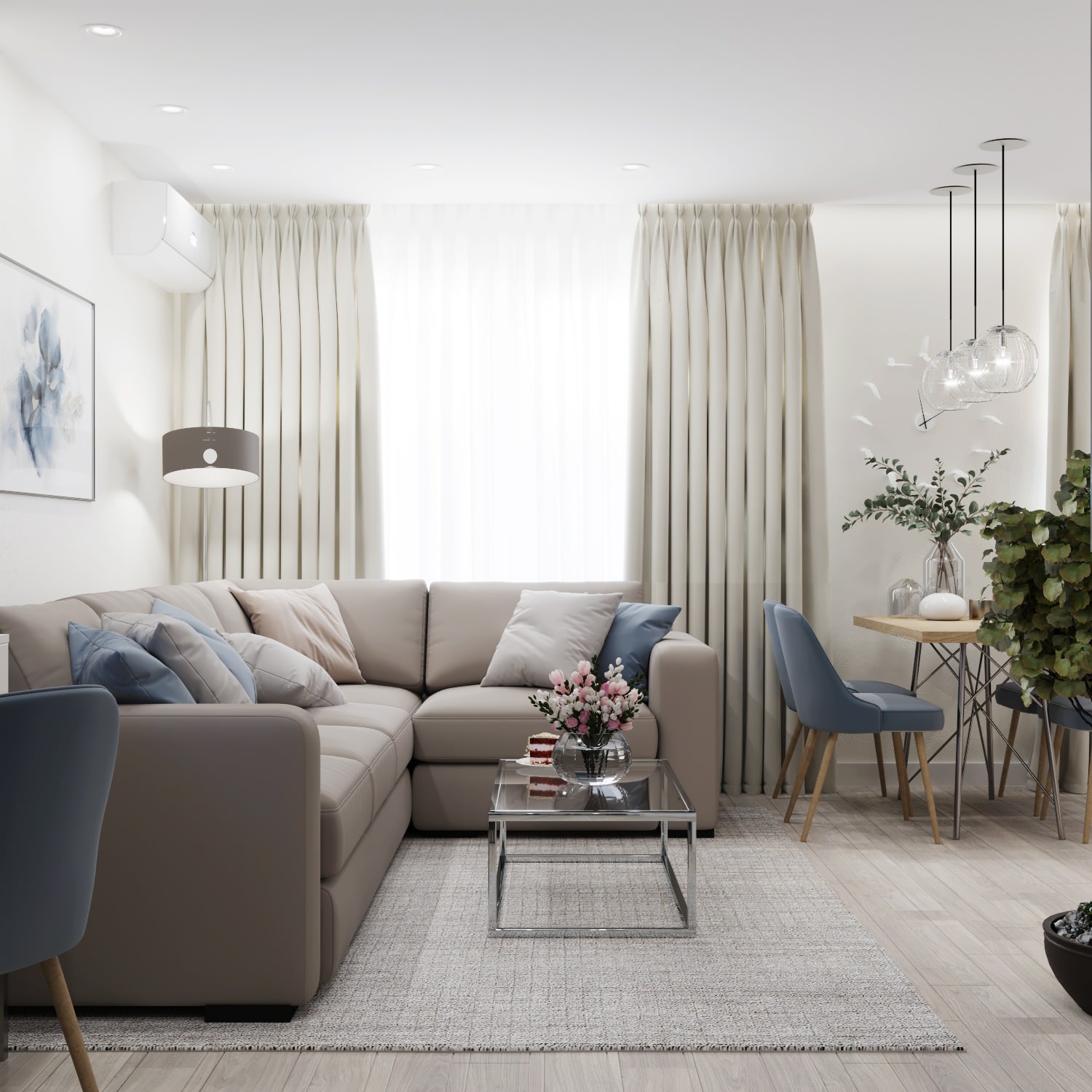 Дизайн проект Кухни-гостиной