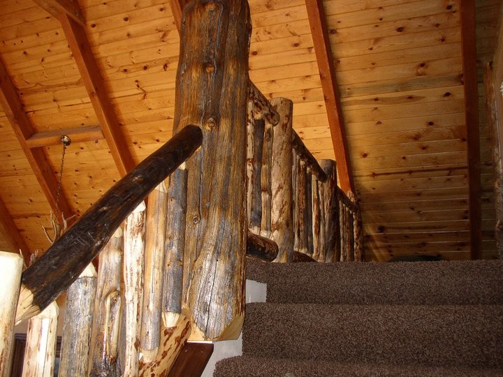 This is an example of an arts and crafts staircase in Boise.