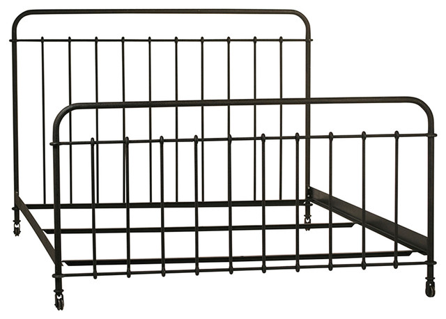 Classic Iron Bed Frame Queen Panel Beds By Design Mix Furniture Houzz Classic Iron Bed Frame Queen, Black Iron Bed Queen