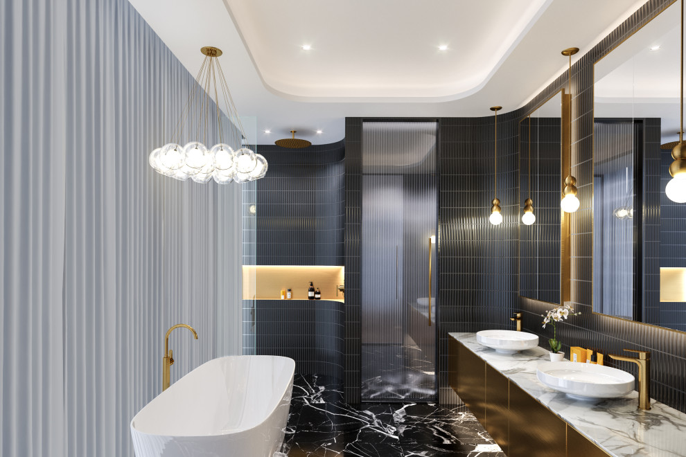 Inspiration for a modern bathroom in Singapore.