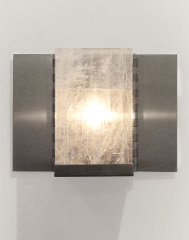 Oslo Sconce with Baffles and Rock Crystal shade