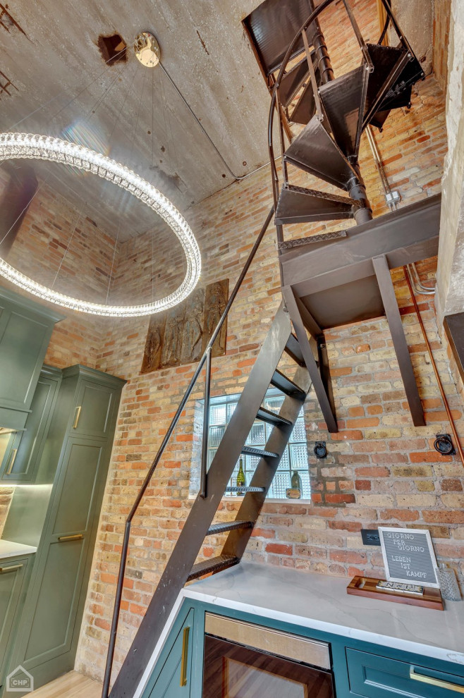 After | Spiral Stairs & Lighting