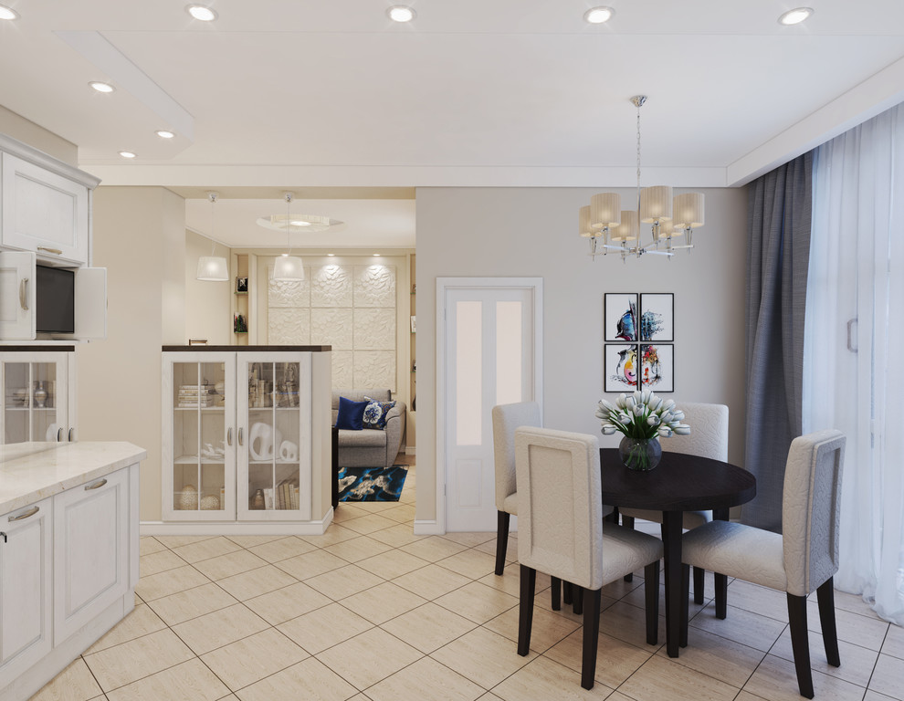 Кухня-столовая "Очарование светлого"