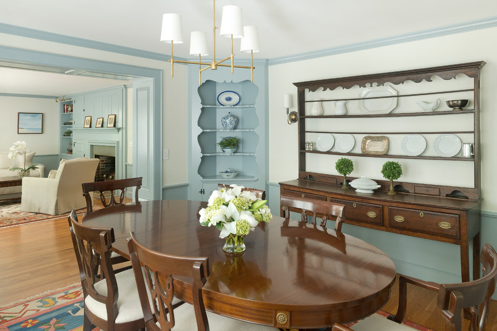 Transitional dining room photo in Boston
