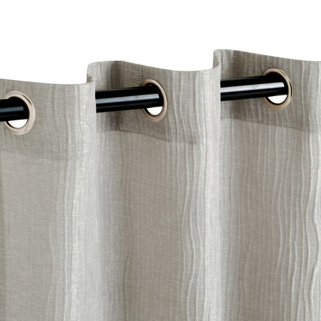 Metallic Cascade Jacquard Curtain Set - Contemporary - Curtains - by ...