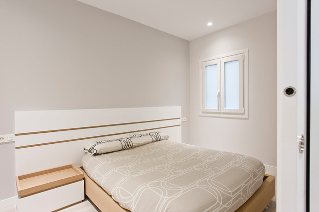 ANTES Y DESPUES  INCREIBLE CAMBIO EN UN PEQUE&Ntilde;O APARTAMENTO contemporary-bedroom