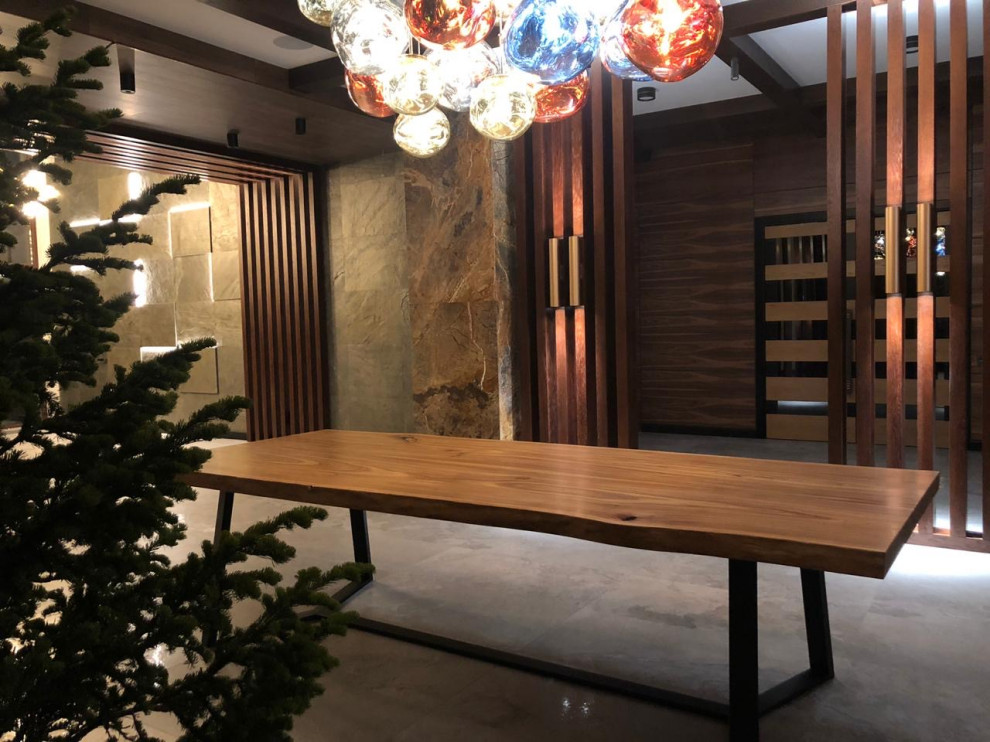 Стол из слэбов карагача