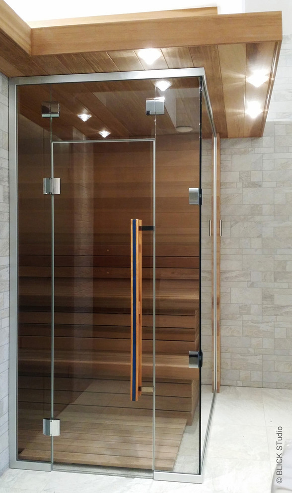 Стеклянное ограждение сауны