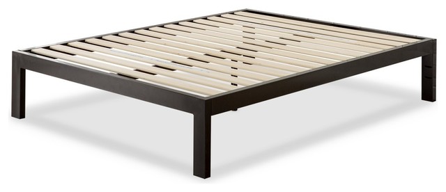 Platform Bed Frame King Size Metal, King Size Metal Platform Bed Frame With Wood Slats
