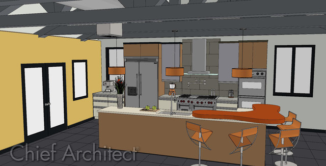 Zero Sum Kitchen contemporary-rendering