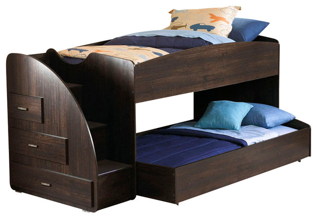 Standard Furniture Hideout Loft Bed with Trundle in Warm Dark  - Right