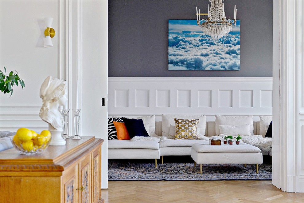 Idéer för ett stort klassiskt allrum