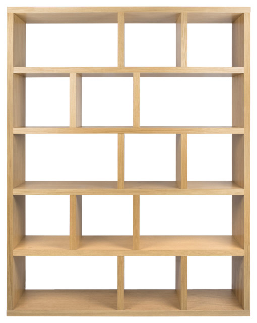 Contemporary Large Thick Wood Modular Shelves Contemporary