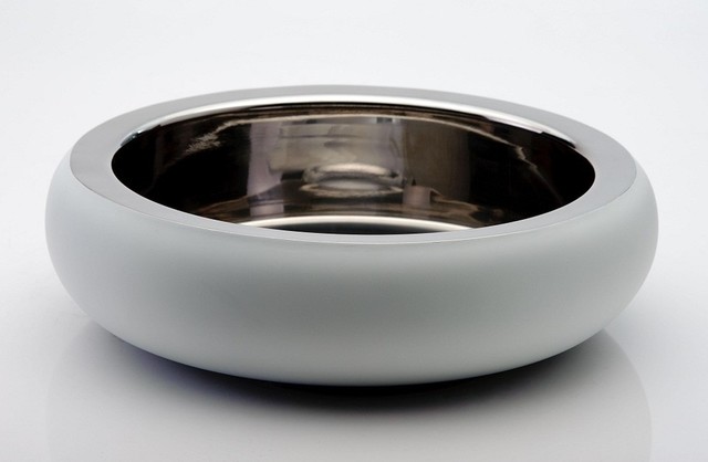 Sink in Stainless Steel with White Mat Finish - Modern - Kitchen Sinks ...