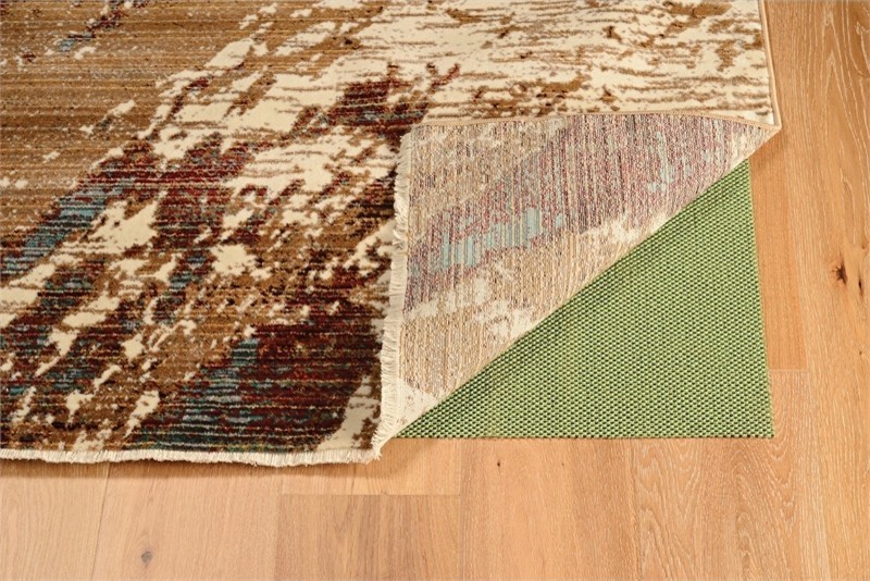 Linon Emporium Marble Power Loomed Polypropylene 3'x5' Rug in Blue