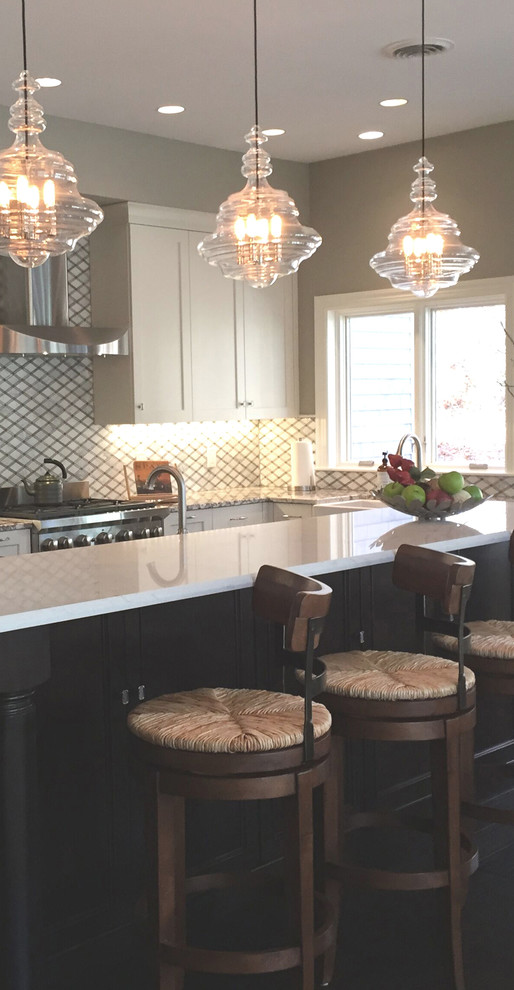 Inspiration for a transitional kitchen remodel in Boston