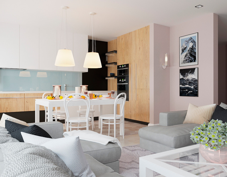 Дизайн интерьера трехкомнатной квартиры по ул. Восточной.