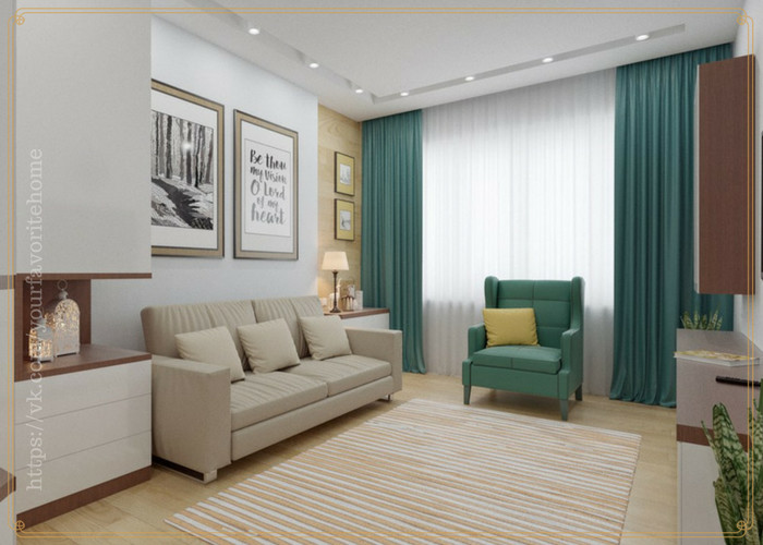 Интерьер комнаты 18 кв.м.