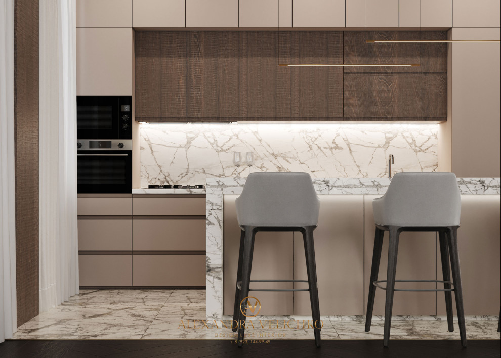 Дизайн интерьера кухни-гостиной в элитном пос. Миллениум парк