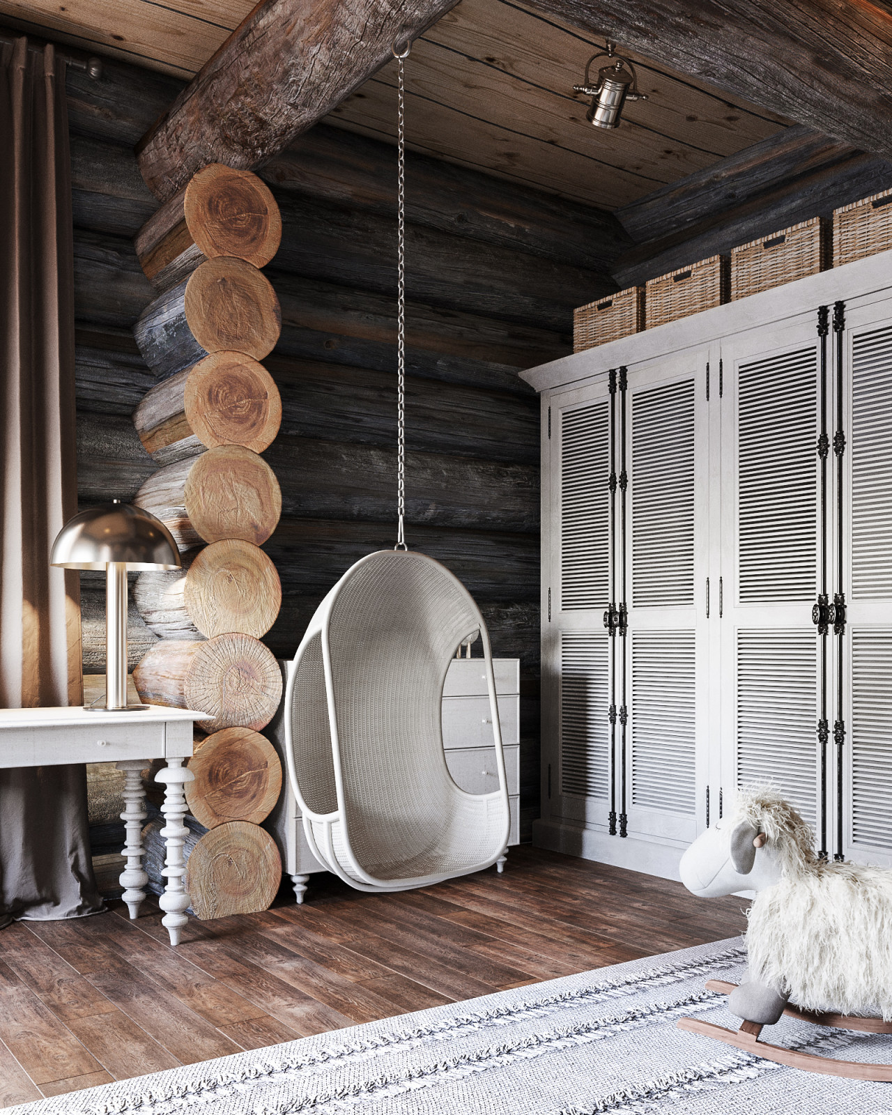 Дом из кело. Спальня младшей девочки